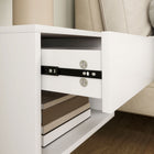 HOMCOM Floating Nightstand with Drawer and Shelf - White - Set of 2-Each features drawer, shelf, and flat top for ample storage