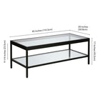 Hudson&Canal Alexis 45"W Rectangular Coffee Table - Blackened Bronze-9