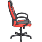 Nicer Furniture Ergonomic Adjustable Gaming Chair - Red-Hard plastic base ensures long-lasting durability and support.  