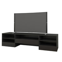 Nexera Rustik 72" TV Stand With A Drawer - Black-Fits TV screen up to 80-inch
