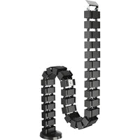 Fellowes CableSpine - Black-Flexible spine adapts to height-adjustable desks (up to 130cm), moving seamlessly as the desk height changes