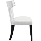Modway Curve Vinyl Dining Chair - White - 2 Pack-Studded Nailhead Trim