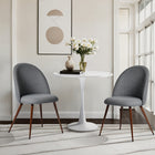 Homy Casa Upholstered Guest Chairs - Grey Fabric - 2 Pack-Anti-slip footpads for added stability and floor protection.