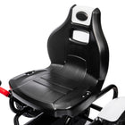 Aosom Kids Pedal Go Kart with Adjustable Seat and Rubber Wheels - White-Colour: White, Black 