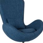 Flash Furniture Egg Series Fabric Side Reception Chair - Blue-Pillow Size: 12-13"W x 8-10"H x 2" Thick