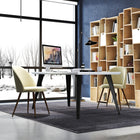 Homy Casa Upholstered Guest Chairs - Beige Fabric - 2 Pack-Item Dimensions: 22.05"L x 21.06"W x 32.87"H, supports 250 lbs.