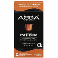 Agga Fortissimo Nespresso Compatible Capsules - Dark - 10 Pack-Compatible with Nespresso OriginalLine - Dark - Capsule - Fortissimo - Kosher - 10 / Box