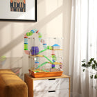 PawHut 5 Tiers Hamster Cage - Orange-Suitable for small pets like hamsters, gerbils etc