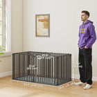 PawHut 55" Heavy Duty Extra Large Dog Cage Kennel with Mat-Comes with a free washable pee pad for comfort and easy cleanup
