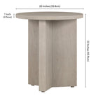 Hudson&Canal Anders 20"W Round Side Table - Alder White-Nail-in feet with protective felt pads for floor safety