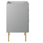 Modway Daybreak 24" Bathroom Vanity Cabinet - Light Grey-Non-Marking Foot Caps