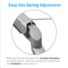 ShoppingAll Adjustable Single Gas Spring Monitor Mount Desk Stand for 15"-32" Monitor - Silver-8