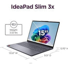 Lenovo IdeaPad 3x 15.3" Touchscreen Laptop - Qualcomm Snapdragon X Series - 1 TB SSD - 16 GB RAM - Windows 11 Home – Grey-Processor: Snapdragon  X (X1‑26‑100) with integrated NPU (up to 45 TOPS) powers Copilot+ PC features and responsive multitasking