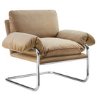 Modway Ansel Performance Velvet Accent Chair - Taupe-Stain-Resistant Velvet Upholstery