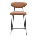 Zuo Rorun Counter Stool - Brown - Set of 2-Plush and durable faux leather fabric