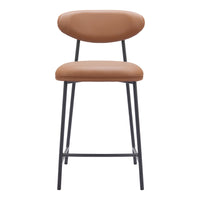 Zuo Rorun Counter Stool - Brown - Set of 2-Plush and durable faux leather fabric