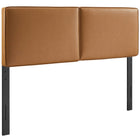 Modway Lindee Vegan Leather King Headboard - Tan-Pillow Style Headboard