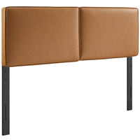 Modway Lindee Vegan Leather King Headboard - Tan-Pillow Style Headboard