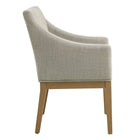 Modway Alton Fabric Upholstered Dining Armchair - Linen Natural-Non-Marking Floor Glides