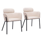 Zuo Bremor Dining Chair - Beige - Set of 2-Assembly required