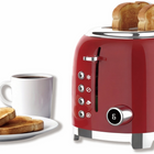 Salton NuRetro Digital 2 Slice Toaster - Space Cherry-Anti-slip feet and built in cord wrap keep the toaster stable and your work surface uncluttered.