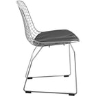 Nicer Furniture Bertoia Style Wire Side Chair - Black-Weight Capacity: 250 lb
