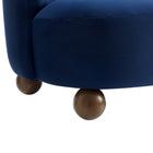 Modway Monroe Performance Velvet Accent Chair - Midnight Blue Walnut-8