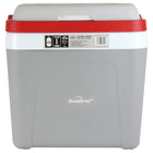 Koolatron Ice Chest Cooler with Locking Carry Handle - 25L - Grey and Red-25L (26 qt) capacity holds up to 32 standard soda cans