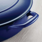 Tramontina Bestow 4 Qt Enameled Cast Iron Braiser with Lid - Gradated Cobalt-Oven-safe up to 450°F (232°F)