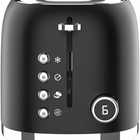 Salton NuRetro Digital 2 Slice Toaster - Midnight Black-Extra-wide self centering slots accommodate thick artisan bread and ensure even toasting on both sides