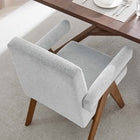 Modway Lyra Fabric Dining Room Chair - Light Grey - 2 Pack-Dense Foam Padding