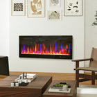 HOMCOM 42" Electric Wall Fireplace with Eco Mode - 1500 W-Offers recessed, wall-mounted, or freestanding options for versatile placement, supportive feet included