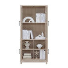 Manhattan Comfort Jodie 31" Mid-Century Modern Bookcase - Whitewashed Oak - Set of 3-15.7" L x 31" W x 67.6" H