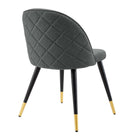 Modway Cordial Dining Chairs - Grey - 2 Pack-7