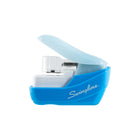 Swingline Staple Free Stapler - Blue-Staple free stapler fastens by punching a small hole in a stack of paper and tucking the punched-out tab under the bottom sheet