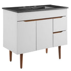 Modway Harvest 36" Bathroom Vanity - Grey/Black-Mid-Century Modern Vanity