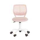 Homy Casa Colorful Fabric Teen Task Chair - Rose-Adjustable Height: Customize the chair’s height with a 4.7-inch adjustable range to suit your comfort needs