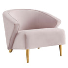 Modway Odyssey Performance Velvet Armchair - Pink-Velvet Armchair