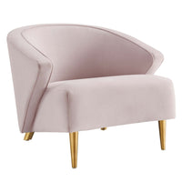 Modway Odyssey Performance Velvet Armchair - Pink-Velvet Armchair