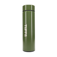 TUFF8 Water Bottle with Temperature Tracker - 500mL - Green-Smart Temperature Sensor, 12H Keep Warm & Cold