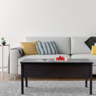 HOMCOM 39" Modern Lift Top Coffee Table with Hidden Storage Compartment - Coffee-Maximizes storage possibilities in minimal space