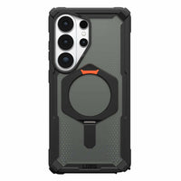 UAG Plasma XTE Rugged Kickstand Cell Phone Case with Magnets for Galaxy S26 Ultra - Black/Orange-Integrated Kickstand with Multiple Viewing Modes