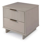 Manhattan Comfort Granville 18.11" Modern 2-Drawer Nightstand - Light Grey-Perfect for Bedside Storage, Lamps or Display Items