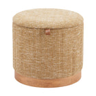Zuo Fije Storage Ottoman - Oat Yellow-Rubber feet help prevent floor scratches