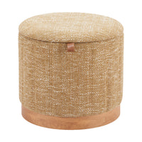 Zuo Fije Storage Ottoman - Oat Yellow-Rubber feet help prevent floor scratches
