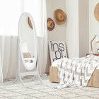 HOMCOM Full Length Mirror - 18.9" W x 57.9" H - White-Thick mirror for a gleaming and beautiful finish 