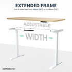 MotionGrey Electric Dual Motor Height Adjustable 165" W Sit-to-Stand Desk - White Frame-German Made Bosch Dual Motors - Our dual Bosch premium motors feature above industry weight rating, movement speed and are designed to exceed energy efficient guidelines. For the best quality, each motor undergoes our 6-step full inspection procedure