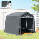 Outsunny 7.9' x 6.6' Garden Storage Tent-Integrated cover design offers a snug fit and stability
