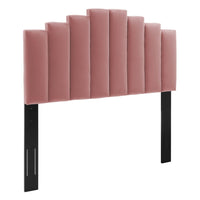 Modway Noelle Performance Velvet Twin Headboard - Dusty Rose-Glam Deco Twin Headboard