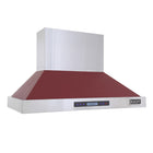 KUCHT KRH4815-R 48" 1200 CFM Wall Mounted Range Hood - Stainless Steel/Red-To add the finishing touch to any gourmet kitchen, pair your Kucht 48" Pro-Range with this professional stainless steel 48" wall mounted Kucht Range Hood that will give you serious cooking power with levels of airflow up to 1200 CFM in quiet performance.